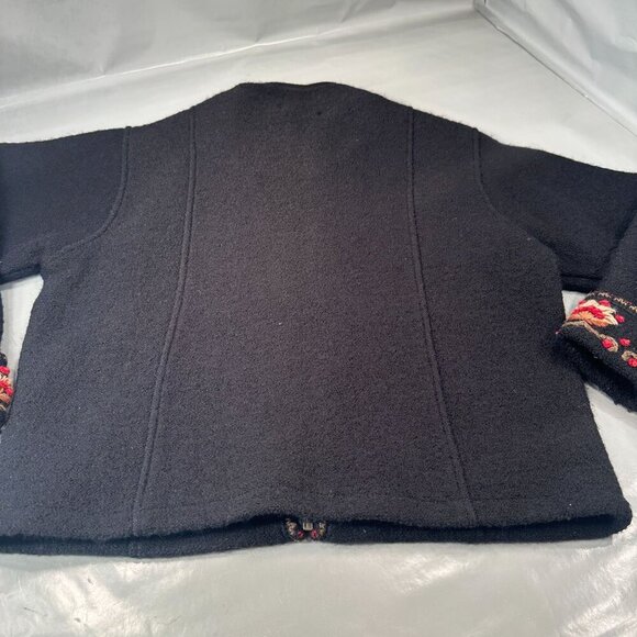 Icelandic Designs Wool Embroidered Jacket Women Floral Cottagecore Full Zip - Picture 16 of 16